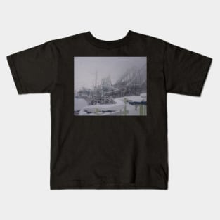 Rollercoaster in a Snowstorm Kids T-Shirt